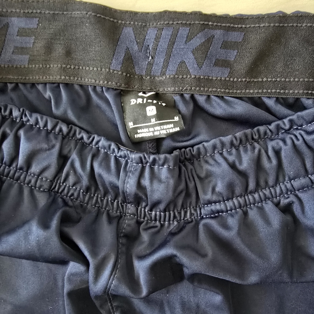 Mens Nike Blue Color Dri-Fit Polyester Loose Fit Gym Shorts